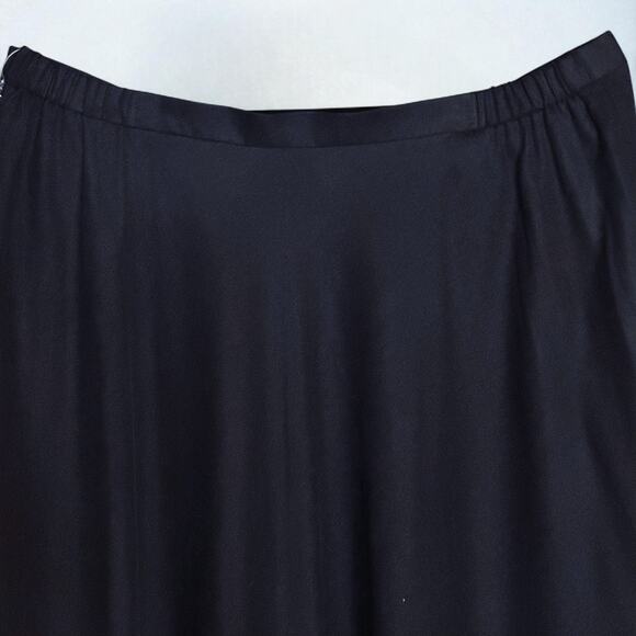 Vintage Jones New York Silk Maxi Skirt Plus 18W Navy Minimalist Elegant NWT 90s - Picture 6 of 8